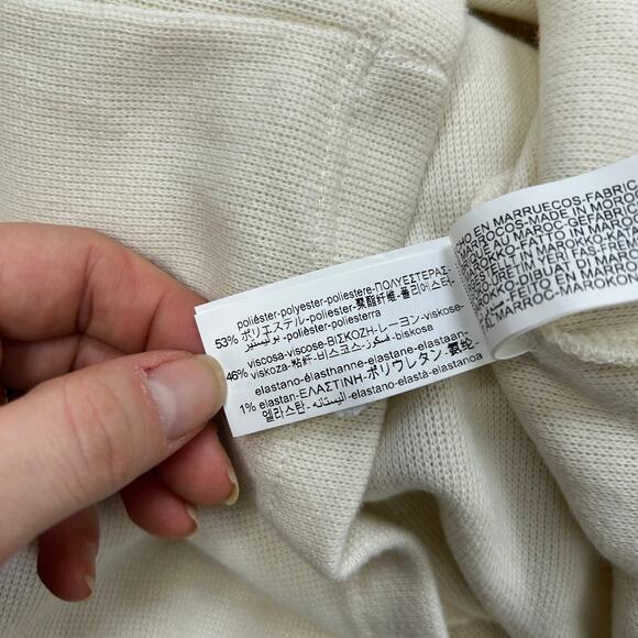 ZARA Knit Dress Womens Size Large Lagom Minimalist Beigecore Normcore Neutral - Picture 8 of 8